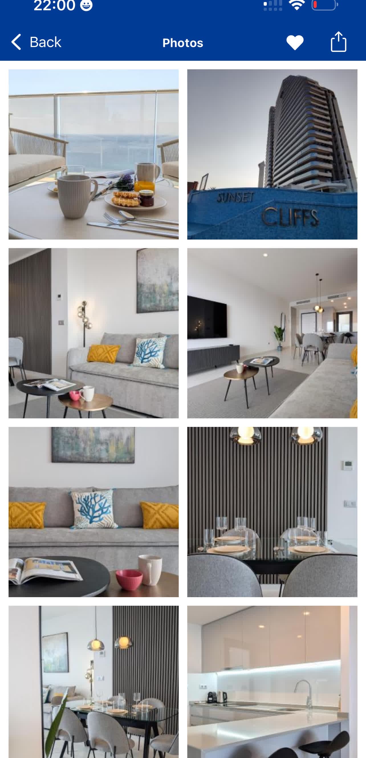 Sunset Cliffs apartment building and interior in Benidorm