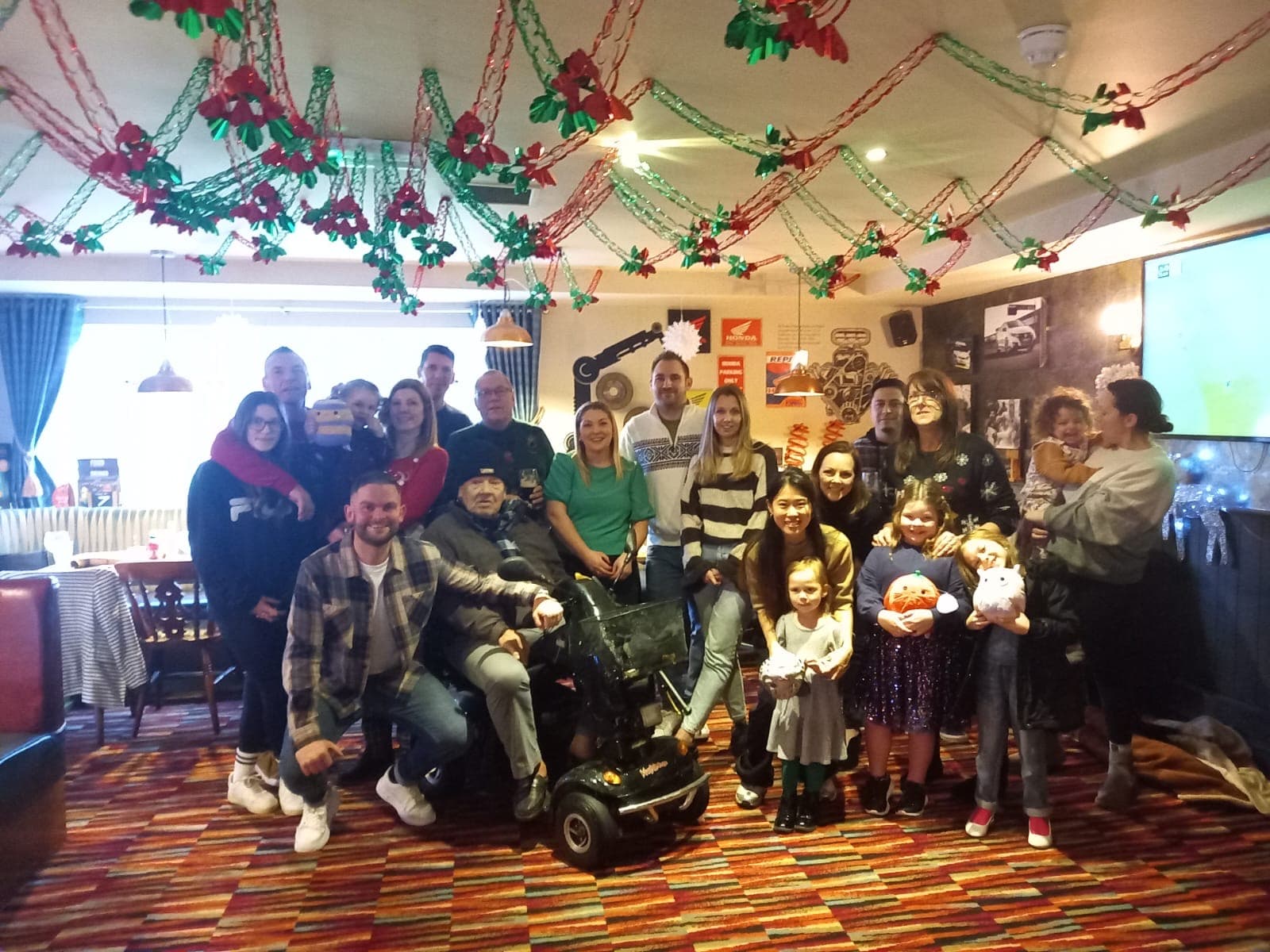 The whole family together at Christmas