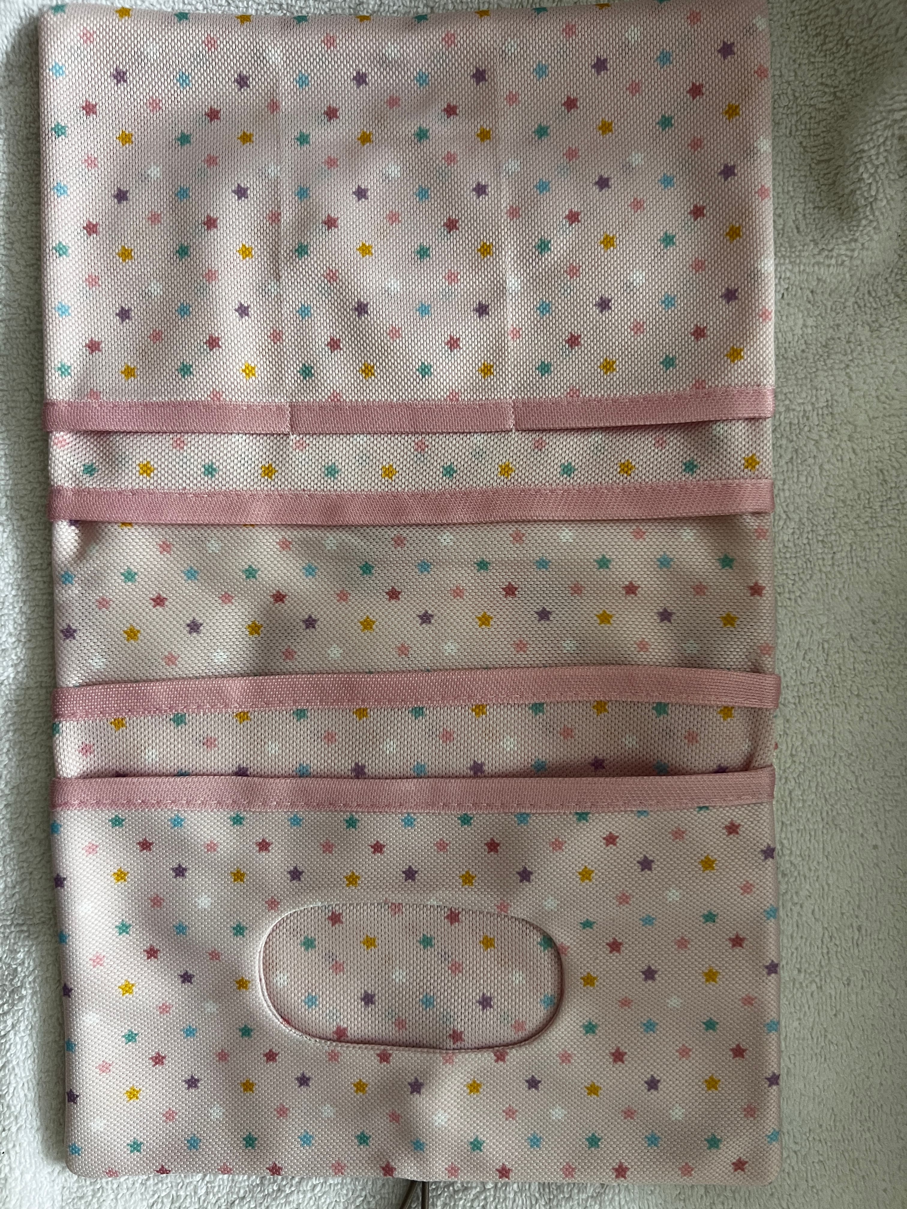 Star-pattern organiser bag for nappy creams and baby toiletries